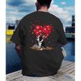 Boston Terrier Lover Heart Shape Boston Terrier Valentine Men's Back Print T-Shirt, funny gift