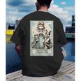 The Boston Terrier Mom Skeleton Spooky Season Halloween Men's Back Print T-Shirt, funny gift