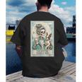 Boston Terrier Mom Skeleton Tarot Card Witch Vibes Dog Mom Men's Back Print T-Shirt, funny gift