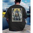 Boston Terrier Tarot Card Dog Men's Back Print T-Shirt, funny gift