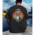 Boston Terrier UFO Alien Boston Terrier Dog Mom Dad Men's Back Print T-Shirt, funny gift