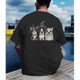 Cute Halloween Boston Terrier Dogs Witch Hat Ghost Dog For Men Women Kids Men's Back Print T-Shirt, funny gift