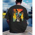 Dog Boston Terrier Hawaiian Men's Back Print T-Shirt, funny gift