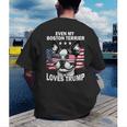 Even My Boston Terrier Loves Trump Trump Supporter Dog Lover Men's Back Print T-Shirt, funny gift