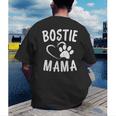Fun Bostie Mama Dog Lover Apparel Boston Terrier Mom Men's Back Print T-Shirt, funny gift