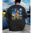 Red Heeler Starry Night Cattle Dog Colorful Art By Aja For Men Women Girls Kids Men's Back Print T-Shirt, funny gift
