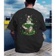 St Patrick's Day Leprechaun Boston Terrier Dog Shamrock For Men Women Kids Men's Back Print T-Shirt, funny gift