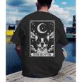 Tarot Card Vintage Crescent Moon Boston Terrier Dog Mom Men's Back Print T-Shirt, funny gift