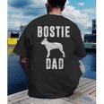 Vintage Boston Terrier Dad Dog Daddy Bostie Father Men's Back Print T-Shirt, funny gift