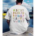 ABC Animals Alphabet Graphic Boys Girls Kindergarten Teacher Men&#x27;s Back Print T-Shirt, funny gift