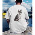 Boston Terrier Dog Dad Boston Terrier Dog Lovers Men's Back Print T-Shirt, funny gift