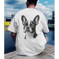 Boston Terrier Dog Motif Pet Illustration Boston Terrier For Men Women Kids Men's Back Print T-Shirt, funny gift
