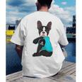 Boston Terrier I Love Mom Apparel Men's Back Print T-Shirt, funny gift