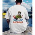 Boston Terrier Merry Christmas Tree Lights Dog X-Mas Dogs Men's Back Print T-Shirt, funny gift