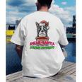 Boston Terrier Santa Claus Christmas Dog Men's Back Print T-Shirt, funny gift