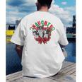 Boston Terrier Santa Claus Elf Reindeer Christmas Dog X-Mas Men's Back Print T-Shirt, funny gift