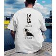Inhale Exhale Yoga Boston Terrier Tshirt Men's Back Print T-Shirt, funny gift
