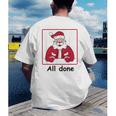 Retro All Done Christmas Special Ed Teacher Team Santa Women Men&#x27;s Back Print T-Shirt, funny gift