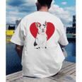 Valentine's Day Boston Terrier Lover Men's Back Print T-Shirt, funny gift