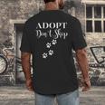 Adopt Animals Don't Shop For Them Men's Back Print T-Shirt, funny design