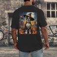 Aesthetic Halloween Boston Terrier Dog Witch Pumpkin For Men Women Kids Men's Back Print T-Shirt, funny design