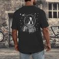 Astronaut Boston Terrier Space Galaxy Dog Lovers Men's Back Print T-Shirt, funny design