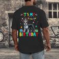 My Birthday Colorful Costume Boston Terrier Party Men's Back Print T-Shirt, funny design