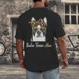 Birthday And Mother's Day -Boston Terrier Mom Men's Back Print T-Shirt, funny design