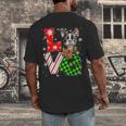 Boston Terrier Christmas Tree Lights Santa Dog Xmas For Men Women Kids Men's Back Print T-Shirt, funny design