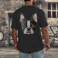 Boston Terrier Cute Puppy Face Dog Lover Pet Owner Men's Back Print T-Shirt, funny design