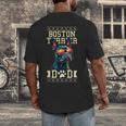 Boston Terrier Dad Boston Bull Bostie Dog Men's Back Print T-Shirt, funny design