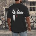 Boston Terrier Dad The DogFather Shirt Boston Terrier Men's Back Print T-Shirt, funny design