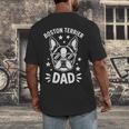 Boston Terrier Dad Boston Terrier Men's Back Print T-Shirt, funny design