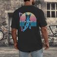 Boston Terrier Dad Retro Men's Back Print T-Shirt, funny design