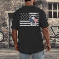Boston Terrier Dog 4th Of July US American Flag Patriotic Men's Back Print T-Shirt, funny design