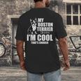 Boston Terrier Dog Men's Back Print T-Shirt, funny design