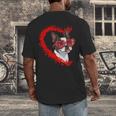 Boston Terrier Dog Mom Dad Valentine’s Day Pet Lover For Men Women Kids Men's Back Print T-Shirt, funny design