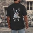 Boston Terrier Dog Motif Pet Art Boston Terrier Men Women Kids Men's Back Print T-Shirt, funny design