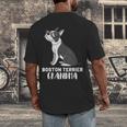 Boston Terrier Dog Owner Grandma Men's Back Print T-Shirt, funny design