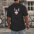 Boston Terrier Dog In The Pocket Boston Terrier For Men Women Girls Kids Men's Back Print T-Shirt, funny design