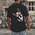 Boston Terrier Dog From Side Boston Bull Men's Back Print T-Shirt, funny design