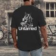 Boston Terrier Dog Untamed For Men Women Men's Back Print T-Shirt, funny design