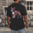 Boston Terrier Floral Dog Lover Vintage Distressed For Men Women Kids Men's Back Print T-Shirt, funny design