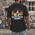 Boston Terrier Grandpa Dog Owner Boston Terrier Men's Back Print T-Shirt, funny design