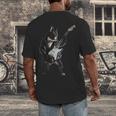 Boston Terrier Guitar Men's Back Print T-Shirt, funny design