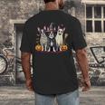 Boston Terrier Halloween Costume Mummy Witch Ghost Dog Lover For Men Women Kids Men's Back Print T-Shirt, funny design