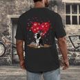 Boston Terrier Lover Heart Shape Boston Terrier Valentine Men's Back Print T-Shirt, funny design