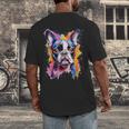 Boston Terrier Lover Pop Art Color Boston Terrier Dog For Men Women Girls Kids Men's Back Print T-Shirt, funny design