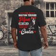 Boston Terrier Mom American Gentleman Dog Mother's Day Men's Back Print T-Shirt, funny design