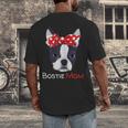 Boston Terrier Mom Bostie Women Girls Men's Back Print T-Shirt, funny design